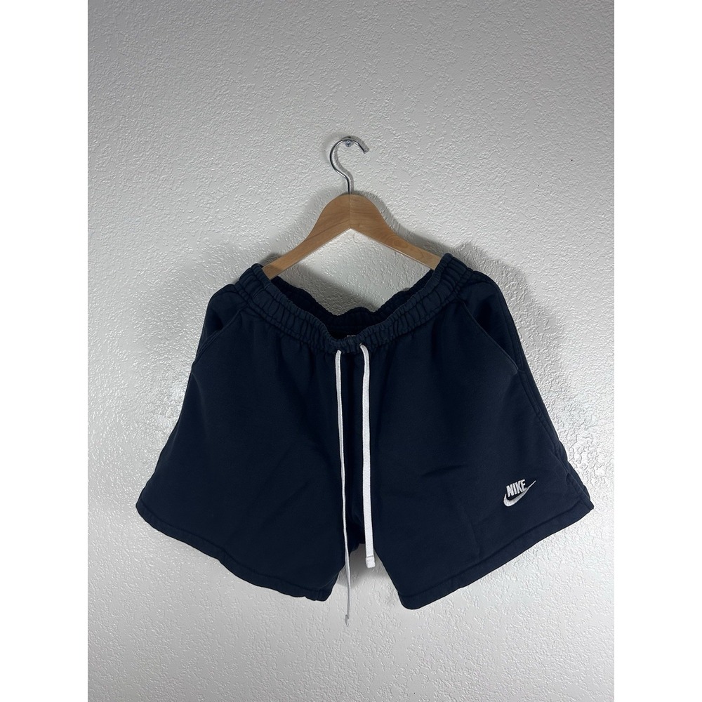 Nike Sportswear Club Fleece Sweat Shorts Black White Logo Men's Medium